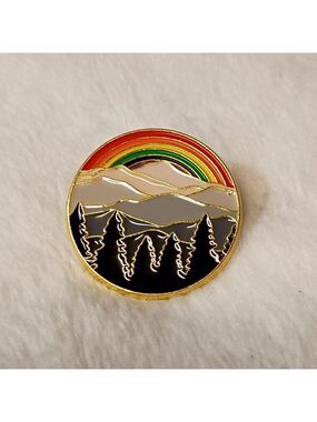 2/$10 Colorful Mountain LGBTQ+ Pride Enamel Pin